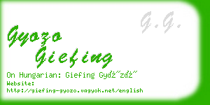 gyozo giefing business card